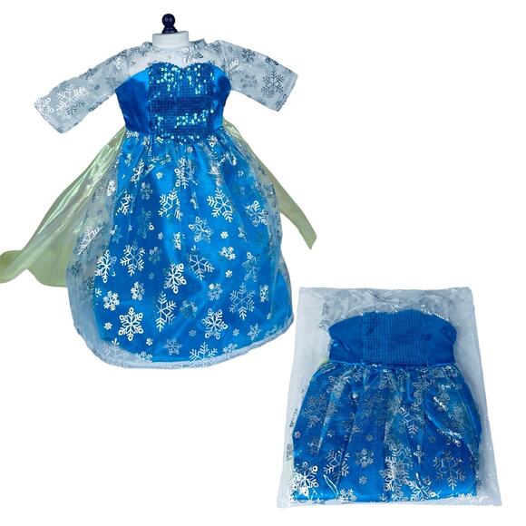 American Girl 18" CAROLINE DOLL + Meet Outfit Book Frozen Elsa Costume Tiara BOX - Picture 16 of 16